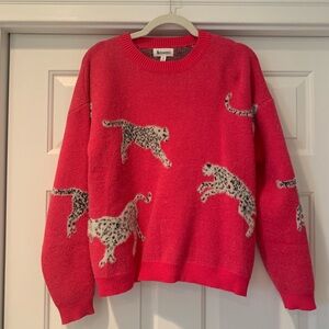 &Merci Pink Leopard Sweater S